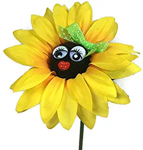 Bling My Bug VW Beetle Flower - Sunflower with Green Bow