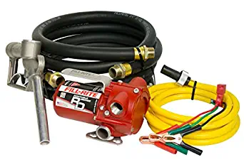 Fill-Rite RD1212NH 12 GPM 12V Portable Fuel Transfer Pump with Manual Nozzle, Discharge Hose, Suction Hose, and Power Cord