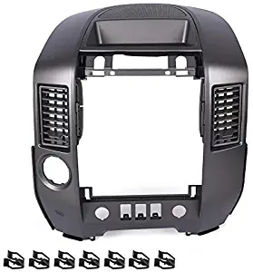for Nissan Titan Armada SE & LE 2004-2006 Instrument Panel Center Radio AC Control Bezel with Center Speaker Panel Lid Finisher Bezel Replacement