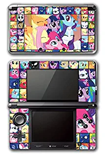 My Little Pony Friendship is Magic MLP Pinkie Pie Rarity Rainbow Dash Twilight Sparkle Applejack Friends Collage Video Game Vinyl Decal Skin Sticker Cover for Original Nintendo 3DS System