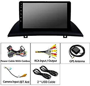 DC 12V Android 9.1 Quad Core 16GB+1GB 1024600 HD Capacitive Touch Screen Car Stereo Radio GPS Navigation WiFi Bluetooth Audio Video Player WiFi/3G/4G For 2004-2012 BMW X3 E83 With Canbus