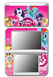My Little Pony Friendship is Magic MLP Pinkie Pie Rarity Rainbow Dash Twilight Sparkle Applejack Video Game Vinyl Decal Skin Sticker Cover for Original Nintendo 3DS XL System