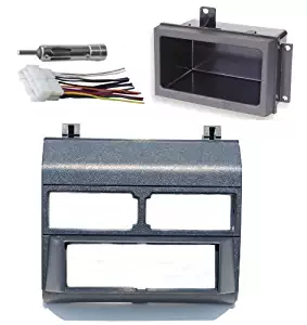 1988-1996 Blue Chevrolet & GMC Complete Single Din Dash Kit + Pocket Kit + Wire Harness + Antenna Adapter. (Chevy - Crew Cab Dually, Full Size Blazer, Full Size Pickup, Suburban, Kodiak) (GMC - Crew Cab Dually, Full Size Pickup Sierra, Suburban, Yukon) (1988, 1989, 1990, 1991, 1992, 1993, 1994, 1995, 1996)