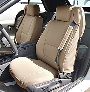 Iggee 2001-2006 Chrysler Sebring Convertible Beige Artificial Leather Custom fit Front seat Cover