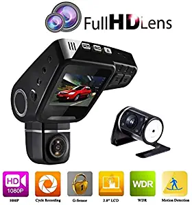 Dual Lens Car DVR Dashboard Camera C10s Plus Full HD 1080P 2.0 Inch LCD 170 Degree G-Sensor Video Recorder Dash Cam