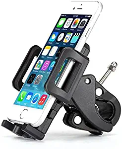 Bicycle Mount Phone Holder Handlebar Swivel Cradle Rotating Dock for Cricket LG Escape 3 (K373) - Cricket LG Fortune - Cricket LG G Stylo - Cricket LG Harmony - Cricket LG Optimus L70