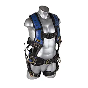 Guardian Fall Protection 193130 Construction Premium Edge Harness with Quick Connect Chest Buckle, Waist Tounge Buckle and Leg Tounge Buckles, Small