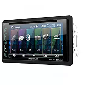 Soundstream VR-65B Double-DIN Bluetooth DVD/CD/AM/FM in-Dash Car Stereo with 6.2" Smart Sense Screen