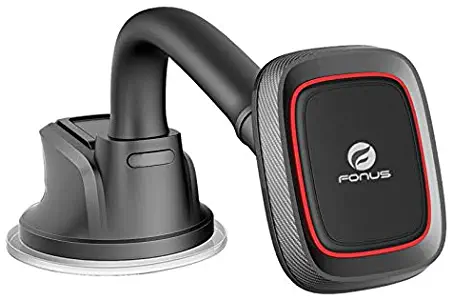 Car Mount Magnetic Holder Dash for Moto e6 Phone, Windshield Gooseneck Strong Grip Strong Magnets Compatible with Motorola Moto e6