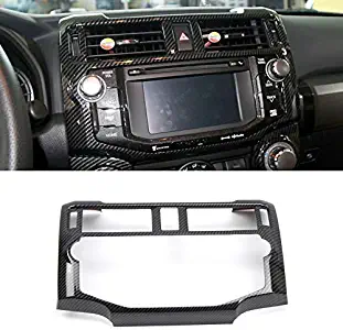 Carbon Fiber ABS Car-Styling Accessories Interior Car Auto Accessories Control GPS Dashboard Console Navigation Panel Cover Trim Compatible for Toyota 4Runner 4WD N280 2014-2019