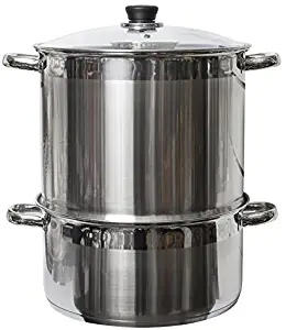 Uzbek 5 Tier / Level 20 qt. 18/10 Stainless Steel Steamer, Cooker, Warmer for Dumplings, Mantovarka, Manti