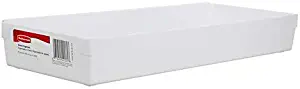 Rubbrmaid 2918-RD-WHT 15" x 6" x 2" White Plastic Drawer Organizers - Quantity 10