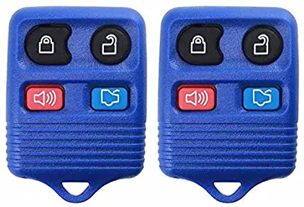 2 KeylessOption Blue Replacement 4 Button Keyless Entry Remote Control Key Fob