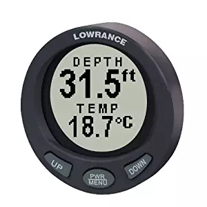 Lowrance LST-3800 2-1/8 Inch In-Dash Depth and Temperature Gauge with 200KHz Transom Mount Transducer