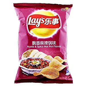 Lay's Potato Chip Multi Flavors 乐事薯片多种口味 70g (Hot Pot Flavor麻辣香锅味, pack of 2)