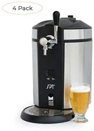 SPT BD-0538 Mini Kegerator & Dispenser, Stainless Steel (Thrее Расk)