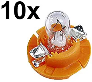 for Audi (89-05) Dashboard Bulbs (x10) Clear Glass with Orange Base