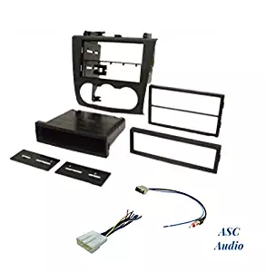 Premium Model ASC Audio Car Stereo Install Dash Kit, Wire Harness, and Antenna Adapter for Installing an Aftermarket Radio for 2007 2008 2009 2010 2011 2012 Nissan Altima w/Manual Climate Control Knob