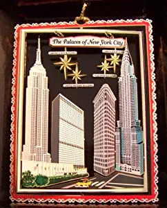 New York City Christmas ORNAMENT Famous Buildings Flatiron Chrsyler Empire State United Nations
