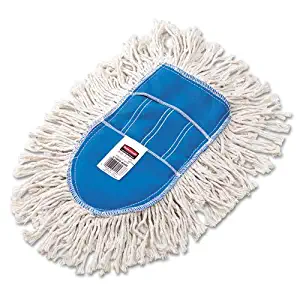 Rubbermaid Commercial Trapper Wedge Dust Mop Head, White, Cut-End, Cotton - Includes one each.