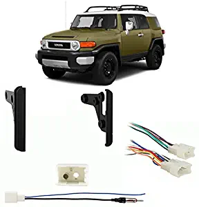 Compatible with Toyota FJ Cruiser 2011 2012 2013 2014 Double DIN Stereo Harness Radio Install Dash Kit