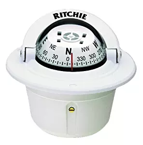  Ritchie Explorer Flush Mount Compass, White (F-50W) 