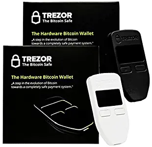 Black & White Combo Trezor Hardware Wallet Vault Safe for Digital Virtual Currency Bitcoin Litecoin