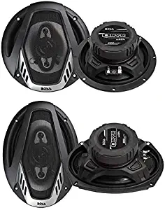Boss NX654 6.5" 400W + NX694 6x9 800W 4-Way Car Audio Coaxial Speakers (2 Pack)