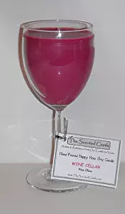 Wine Cellar Scented Happy Hour Soy Candle in a Wine Glass by The Scented Castle