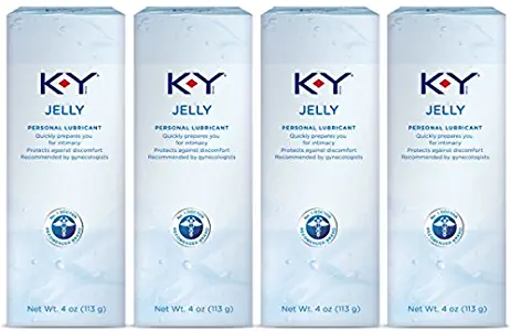 K-Y Jelly Personal Lubricant 16 oz (4 Bottles x 4 oz), Premium Water Based Lube For Women, Men & Couples, Pack of 4
