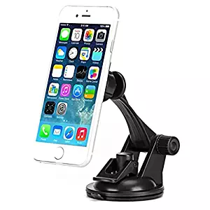 Premium Magnetic Car Mount Dash Windshield Holder Dock for iPhone 6 6S Plus, 5S 5C SE - Samsung Galaxy S7, S6, Edge, Edge+, S5, S4, Galaxy Note 5 4 3 2 - LG G2 G3 G4 G5 V10 - Motorola Droid Turbo 2