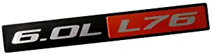 ERPART RED Black 6.0L L76 Gt RED Black Engine Fender Emblem Badge Compatible with Pontiac G8 V8 Holden HSV