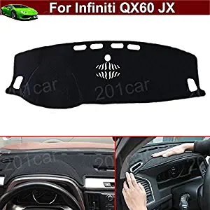 Tiantian New 1pcs Black Premium DashMat Dash Carpet Original Dash Covers Dashboard Cover Custom Fit for Infiniti QX60 JX 2015 2016 2017 2018 2019 2020