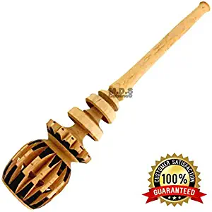 Molinillo Handcrafted Wood Stirrer Whisk Frother Hand Mixer Traditional Hot Chocolate Authentic Mexican 12.5'' in Madera Cocoa Atole Champurrado