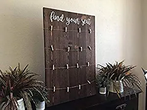 DASON 40x30cm， Find Your seat Wedding Seating Chart Board,Wedding Signs Wood,Wood Wedding Sign,find Your seat, Blank Seating Chart Board 824289