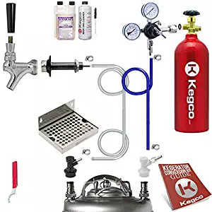 Kegco Ultimate Door Mount Home Brew Kegerator Conversion Kit Ball Lock w/ 5 lbs Tank EBUCK-BLCP-5T