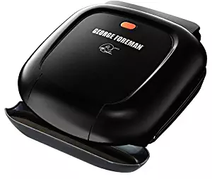 George Foreman GR0040B 2-Serving Classic Plate Grill, Black