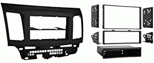 Carxtc Double or Single Din Install Car Stereo Dash Kit for a Aftermarket Radio Fits 2014-2017 Mitsubishi Lancer, Lancer Sportback Trim Bezel is Matte Black