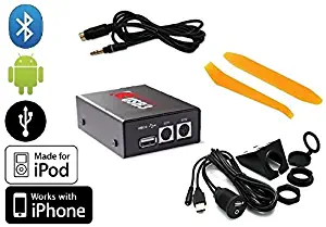 Grom NIS02U3 USB Android iPod iPhone interface PLUS Grom 35MDN aux input cable PLUS Radio Specialty USB/Aux dash-mount extension PLUS dash trim removal tools. For Nissan/Infiniti radios. (Bundle: 4 items)