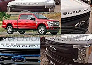 Front Hood Super Duty Chrome Inserts Letters Emblem Reflective Raised Logo for Super Duty 2017 2018 2019 2020 Ford F-250 F250 F-350 F350 F-450 F450