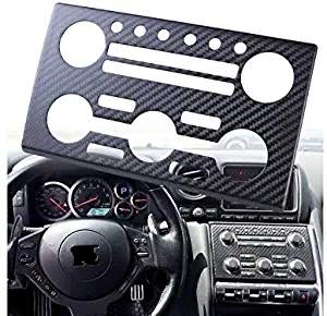 Dry Carbon Fiber CF AC Stereo Dash Panel Cover For Nissan Skyline GTR GT-R R35