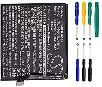 Cameron Sino 2500mAh Li-Polymer Battery For BLU R1 HD , R0030UU ,Studio Touch , S0210UU , Fits BLU TLJ1605 , TLJ16F13 , TLJ1607 , TPJ16G20 with tools