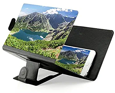 OCT17 Phone Screen Magnifier Cellphone Projector Enlarged Amplifier Mobile Bracket Holder 3D HD Movie Video Stand Compatible with All Smartphone