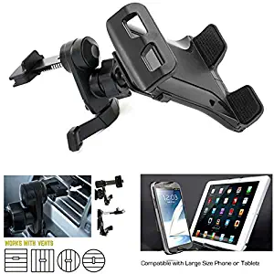 ChargerCity 360º Simple Lock Car Vehicle Air Vent Mount with Mega Smartphone Holder for Apple iPhone XR XS X 11 PRO MAX Samsung Galaxy S9 S10 Note LG ONEPLUS Moto X E G Droid