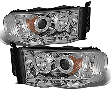 For 2002-2005 Dodge Ram 1500 | 2003-2005 Ram 2500 3500 Dual Halo Projector LED Headlights Pair Set