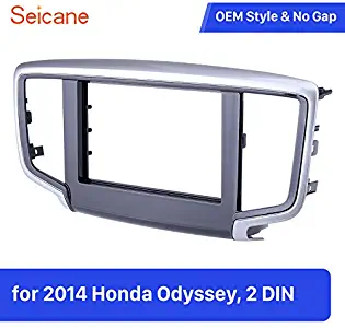 Double Din Fascia Trim Bezel Frame Kit for 2014 Honda Odyssey Stereo Surrounded Panel Plate in Dash