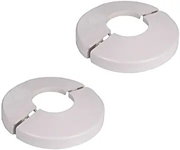 (USA Warehouse) 2 Pack Escutcheons White Snap-On Snap Tite Hand Rail Base Trim Cover ST1970WH -/PT# HF983-1754350950