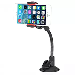 Easy One Hand Car Mount Dash Windshield Holder for iPhone XR XS, Max, 6 7 8 6S, Plus - Samsung Galaxy S8 S9, Plus, Note 8 9 - LG G6 G7 ThinQ V35 V40 - Google Pixel 2 3 XL - Moto Z - All Smartphones