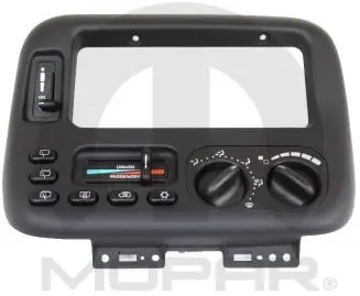 Hvac - Controls - Dash control unit Dash control unit, all models, w/ac, w/zone control, w/rear ac 1996 - 1997 P/N 4677617