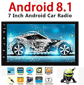 Binize Android 8.1 7 Inch HD Quad-Core 2 Din Car Stereo Radio Multimedia Player NO-DVD GPS Navigation in Dash AutoRadio Bluetooth/USB/WiFi (B7168 1G RAM+16G ROM)